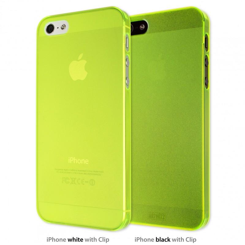 Поликарбонатов кейс за iPhone 5, iPhone 5S, iPhone SE - Artwizz SeeJacket® Clip Neon (жълт-прозрачен) | JAR Computers Поликарбонатов кейс за iPhone 5, iPhone 5S, iPhone SE - Artwizz SeeJacket® Clip Neon (жълт-прозрачен)