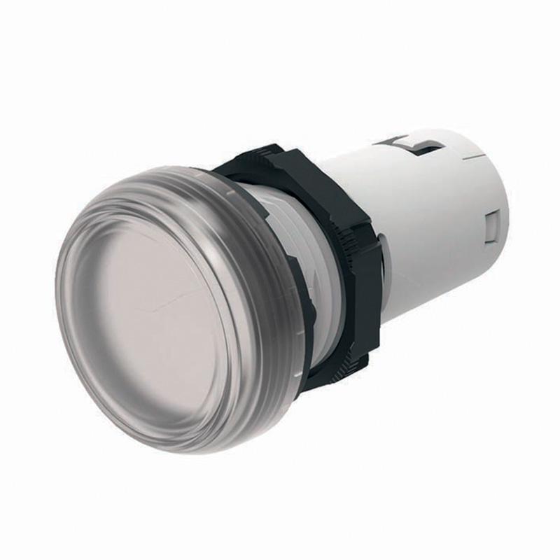 Сигнална лампа LED монолитна бяла 220...230Vac Ø22mm IP66 Compact Scame | JAR Computers Сигнална лампа LED монолитна бяла 220...230Vac Ø22mm IP66 Compact Scame