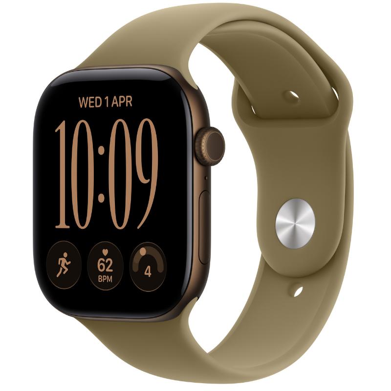 Смарт часовник Apple Watch 12 46mm Bronze/Olive Band S/M mjeq4 , 64 , Apple S11 64-bit Dual Core