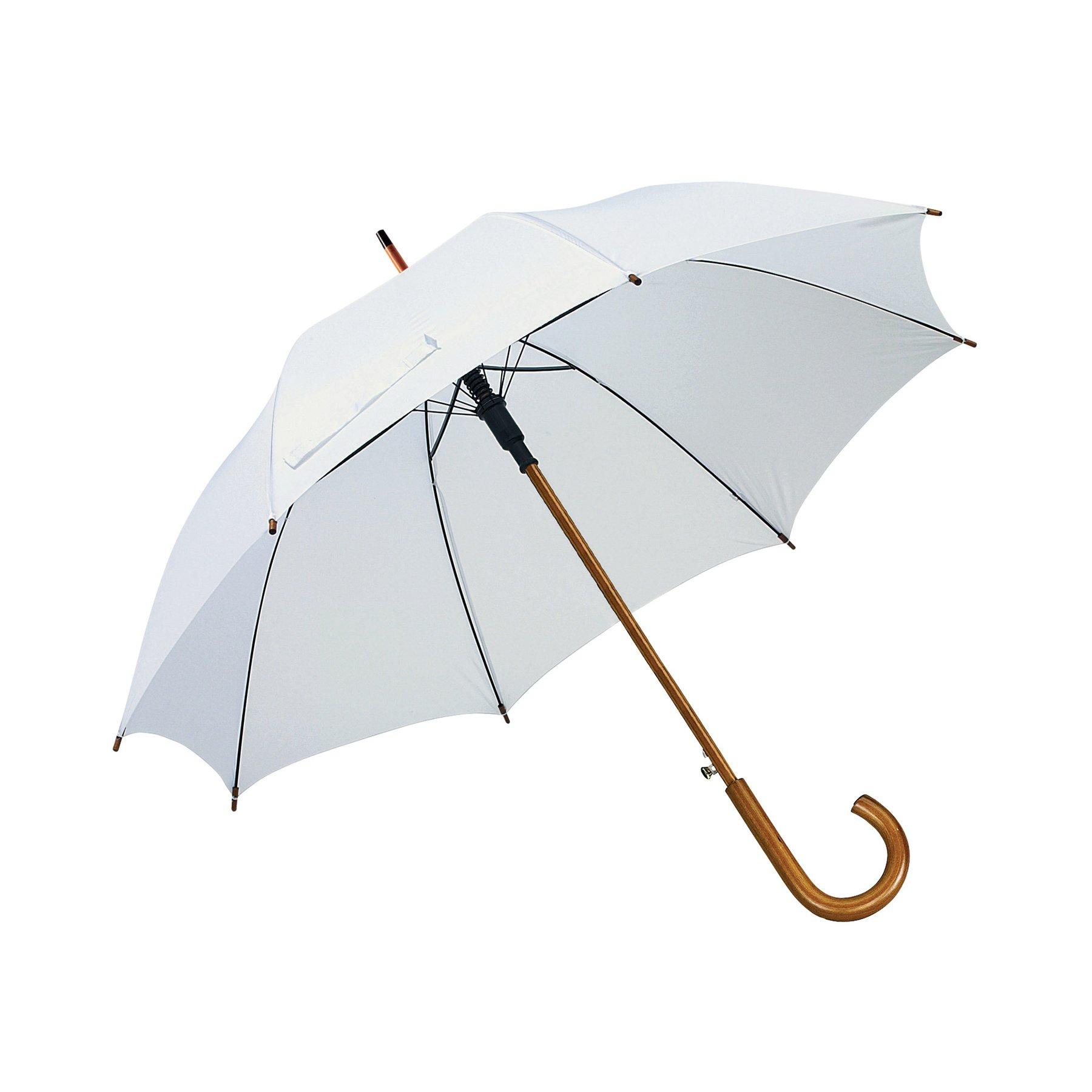 TOPS Чадър Tango, автоматичен, с дървена дръжка, бял | JAR Computers TOPS Чадър Tango, автоматичен, с дървена дръжка, бял