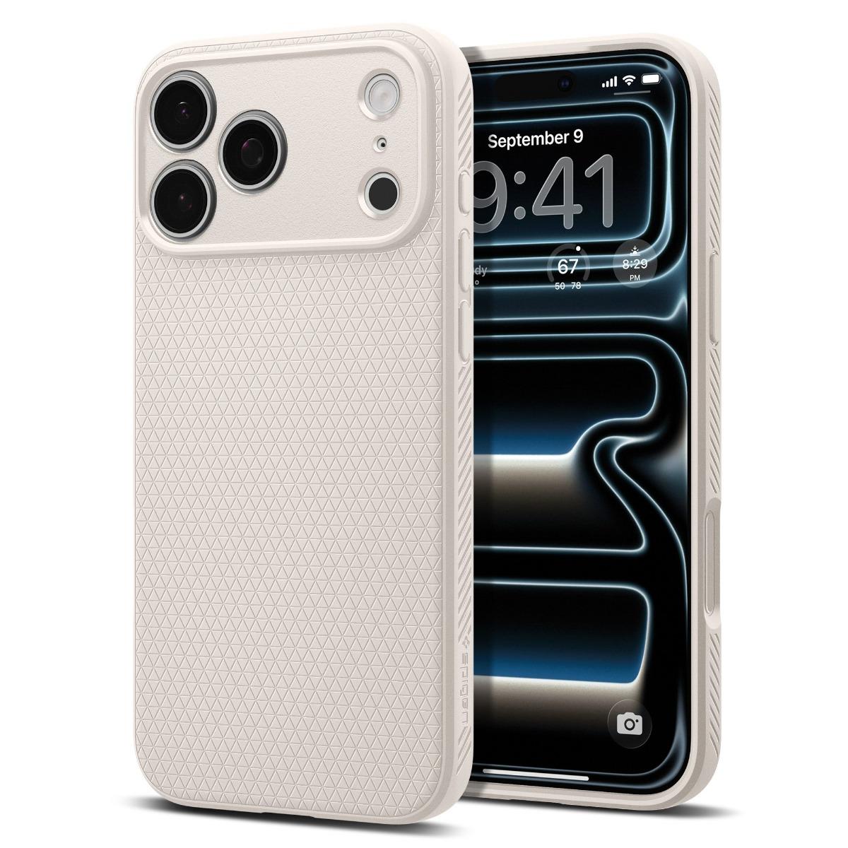 Удароустойчив силиконов (TPU) калъф за iPhone 18 Pro Max, iPhone 17 Pro Max - Spigen Liquid Air Case (бежов) | JAR Computers Удароустойчив силиконов (TPU) калъф за iPhone 18 Pro Max, iPhone 17 Pro Max - Spigen Liquid Air Case (бежов)