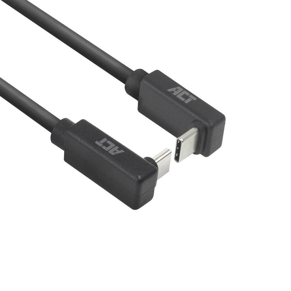 ACT Кабел USB-C 10Gbps, 60W, 1м, конектори на 90&deg; up/down angled