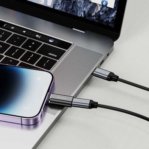 Адаптер от Lightning мъжко към USB-C женско за Apple устройства с Lightning порт - Tech-Protect Ultraboost Lightning to USB-C Adapter (черен) | JAR Computers Адаптер от Lightning мъжко към USB-C женско за Apple устройства с Lightning порт - Tech-Protect Ultraboost Lightning to USB-C Adapter (черен)