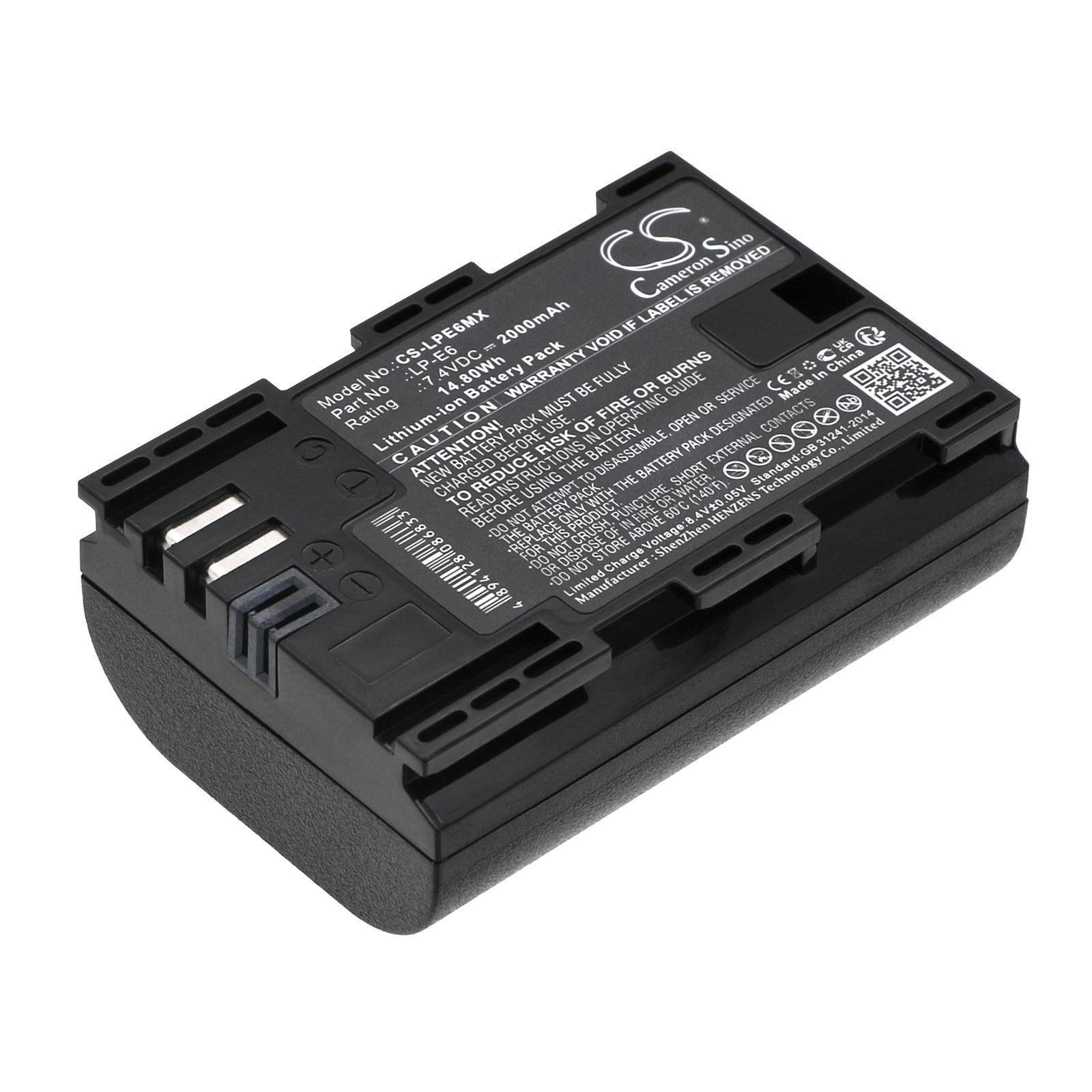Батерия за камера CANON LPE6 LiIon 7.4V 2000mAh Cameron Sino | JAR Computers Батерия за камера CANON LPE6 LiIon 7.4V 2000mAh Cameron Sino