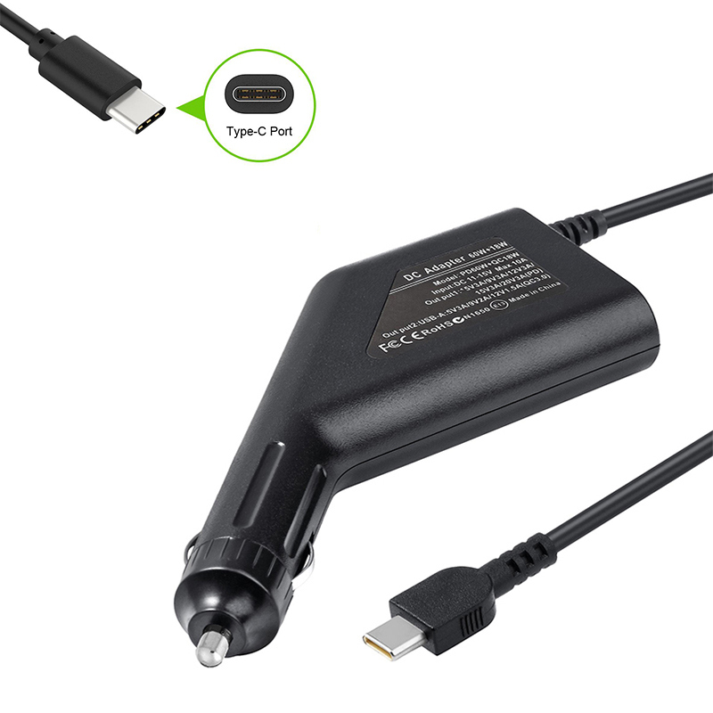 DC CAR Adapter / Зарядно за кола (автомобил) Acer, Apple ,Asus, Dell, Lenovo, HP 20V 65W 3.25A (Type-C) + USB Charger | JAR Computers DC CAR Adapter / Зарядно за кола (автомобил) Acer, Apple ,Asus, Dell, Lenovo, HP 20V 65W 3.25A (Type-C) + USB Charger