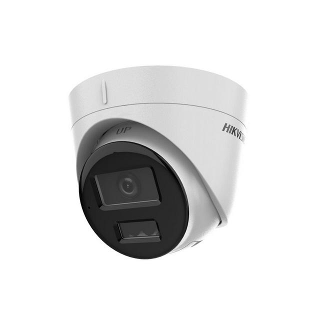 HikVision 4 MP Smart Hybrid Light Fixed Turret Network Camera, 2.8mm, IR, White Light up to 30m, 120 dB WDR, H.265+, IP67, built-in microphone, built-in memory card slot, support micro SDXC (512GB), 12Vdc/PoE 6.5W