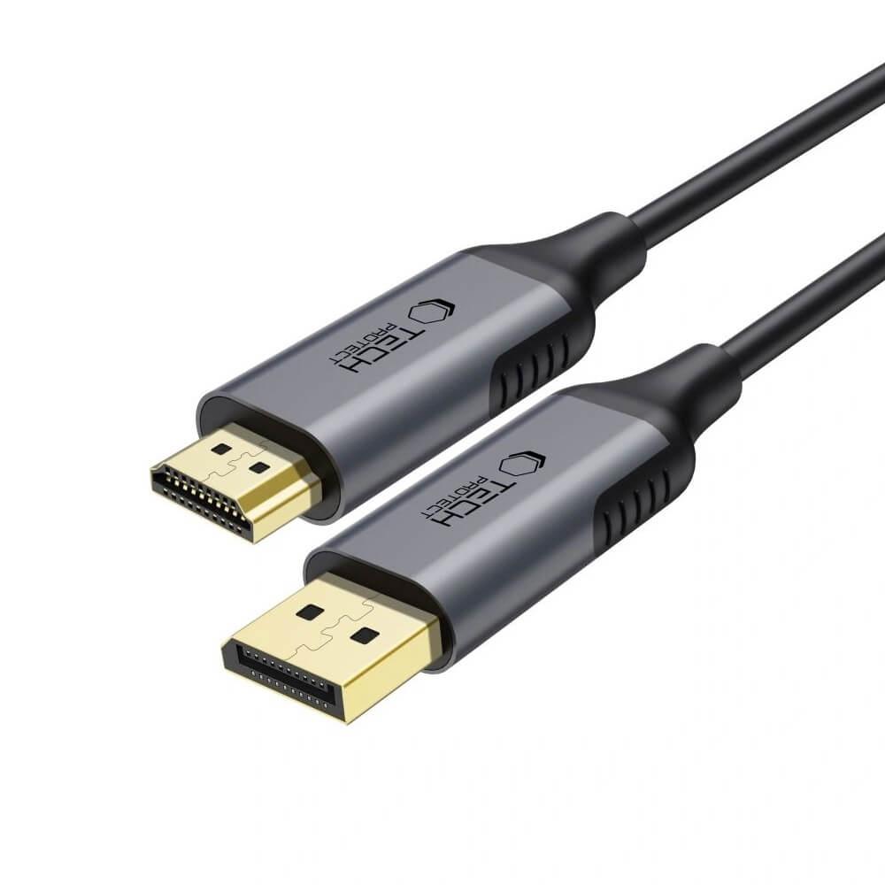 Кабел DisplayPort към HDMI с поддръжка на 4K - Tech-Protect Ultraboost DisplayPort 1.4 to HDMI 2.0 4K Cable (черен) (200 см) | JAR Computers Кабел DisplayPort към HDMI с поддръжка на 4K - Tech-Protect Ultraboost DisplayPort 1.4 to HDMI 2.0 4K Cable (черен) (200 см)