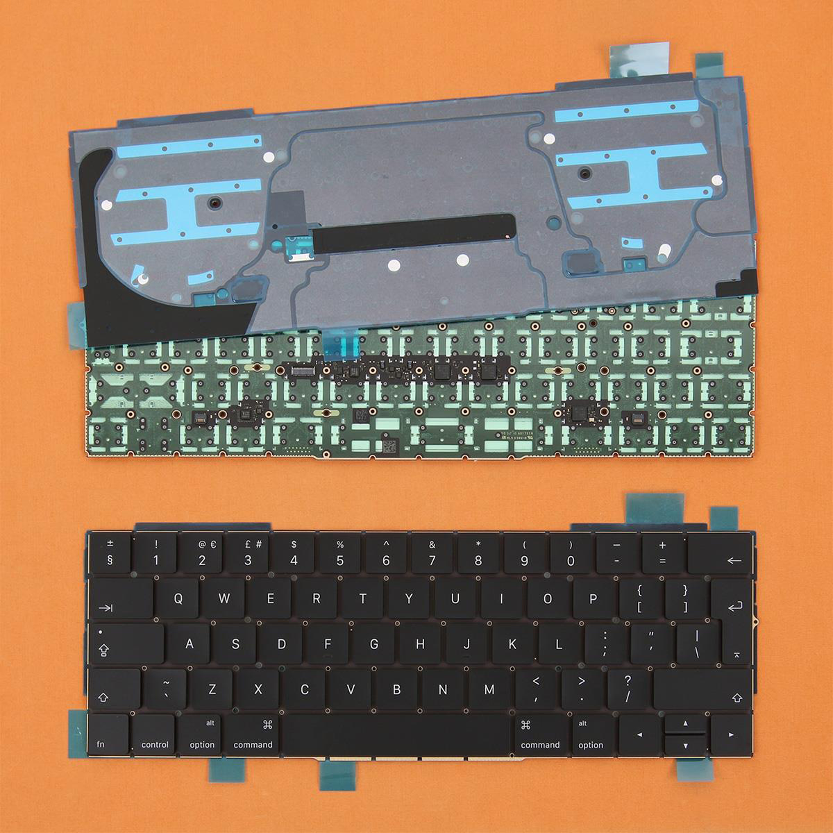 Клавиатура за Apple MacBook Pro 13.3" A1706 Black With Backlit UК / Черна с Подсветка С Голям Ентър | JAR Computers Клавиатура за Apple MacBook Pro 13.3" A1706 Black With Backlit UК / Черна с Подсветка С Голям Ентър