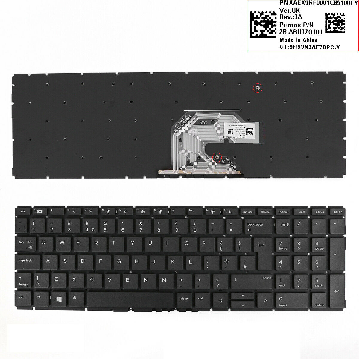 Клавиатура за лаптоп HP ProBook 450 G6 455 G6 450 G7 Black Without Frame UK / Черна Без Рамка (Голям Ентър) | JAR Computers Клавиатура за лаптоп HP ProBook 450 G6 455 G6 450 G7 Black Without Frame UK / Черна Без Рамка (Голям Ентър)