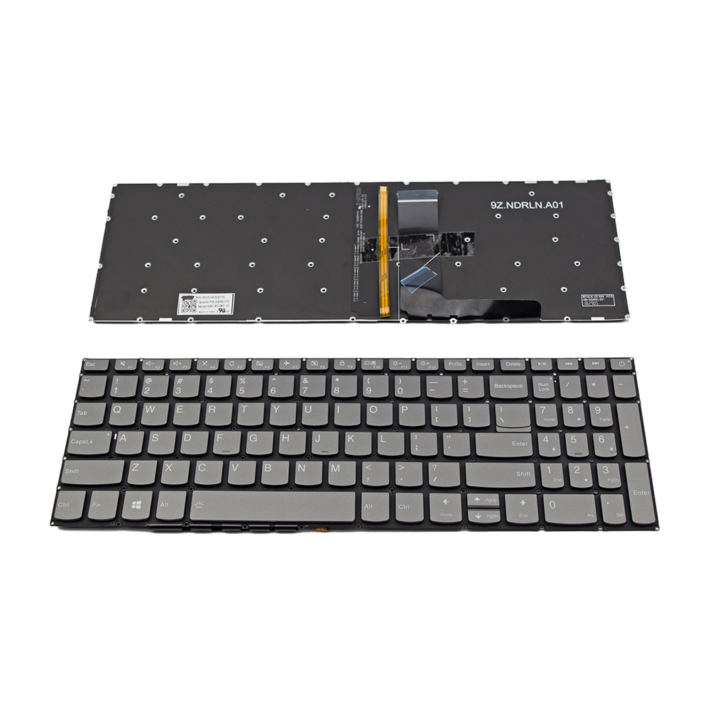 Клавиатура за лаптоп Lenovo IdeaPad 320-15ABR 320-15IAP Сива Без Рамка с Подсветка US/UK | JAR Computers Клавиатура за лаптоп Lenovo IdeaPad 320-15ABR 320-15IAP Сива Без Рамка с Подсветка US/UK