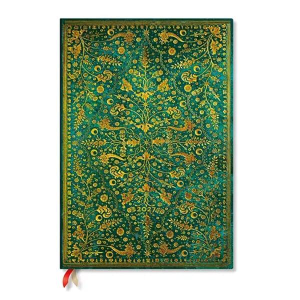 Paperblanks Планер Emerald Flower, Grande, вертикален, твърда корица, 88 листа, за 2027 година | JAR Computers Paperblanks Планер Emerald Flower, Grande, вертикален, твърда корица, 88 листа, за 2027 година