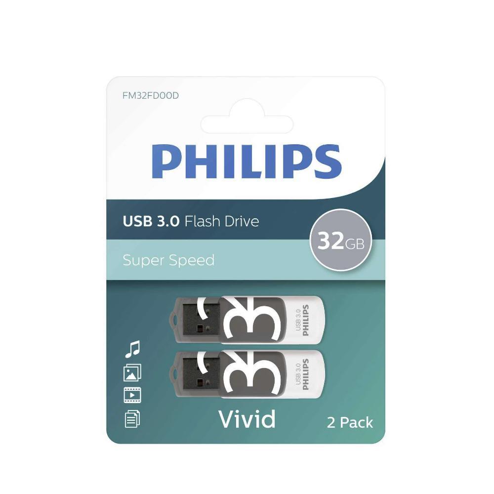 Philips Vivid pack 32GB USB 3.0 Stick Γκρι (PHUSB32GVIVIDU3P2) (PHIPHUSB32GVIVIDU3P2) | JAR Computers Philips Vivid pack 32GB USB 3.0 Stick Γκρι (PHUSB32GVIVIDU3P2) (PHIPHUSB32GVIVIDU3P2)