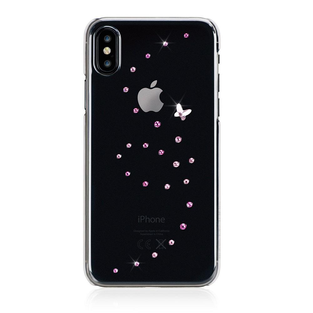 Поликарбонатов кейс с кристали Сваровски за iPhone XS, iPhone X - Bling My Thing Papillon Pink Mix Swarovski (прозрачен) | JAR Computers Поликарбонатов кейс с кристали Сваровски за iPhone XS, iPhone X - Bling My Thing Papillon Pink Mix Swarovski (прозрачен)