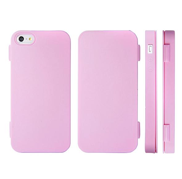 Силиконов кейс тип портфейл за iPhone 5, iPhone 5S, iPhone SE - FitCase TPU Flip Case (розов) | JAR Computers Силиконов кейс тип портфейл за iPhone 5, iPhone 5S, iPhone SE - FitCase TPU Flip Case (розов)