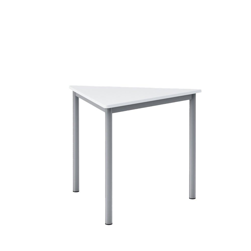Ученическа маса RFG Trapez 60, над VIII клас, 790 х 905 х 750 mm, модулна, триъгълна, MDF, бял плот със заоблени ъгли, сиви метални крака | JAR Computers Ученическа маса RFG Trapez 60, над VIII клас, 790 х 905 х 750 mm, модулна, триъгълна, MDF, бял плот със заоблени ъгли, сиви метални крака