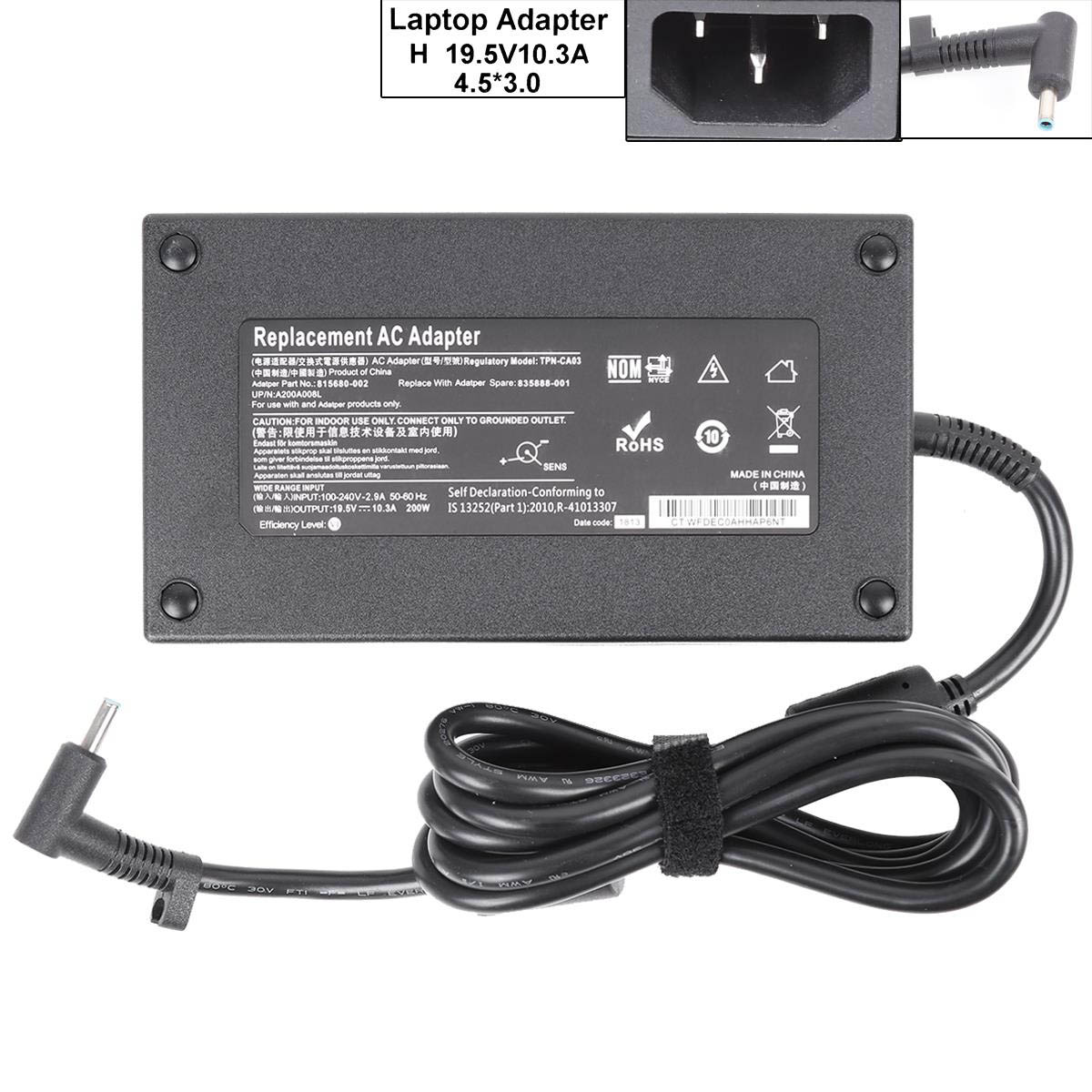 Зарядно за лаптоп (Laptop AC Adapter) HP Notebook - 19.5V / 10.3A / 200W (4.5 x 3.0 x 0.7mm) Blue tip Заместител / Replacement Високо Качество A+ | JAR Computers Зарядно за лаптоп (Laptop AC Adapter) HP Notebook - 19.5V / 10.3A / 200W (4.5 x 3.0 x 0.7mm) Blue tip Заместител / Replacement Високо Качество A+