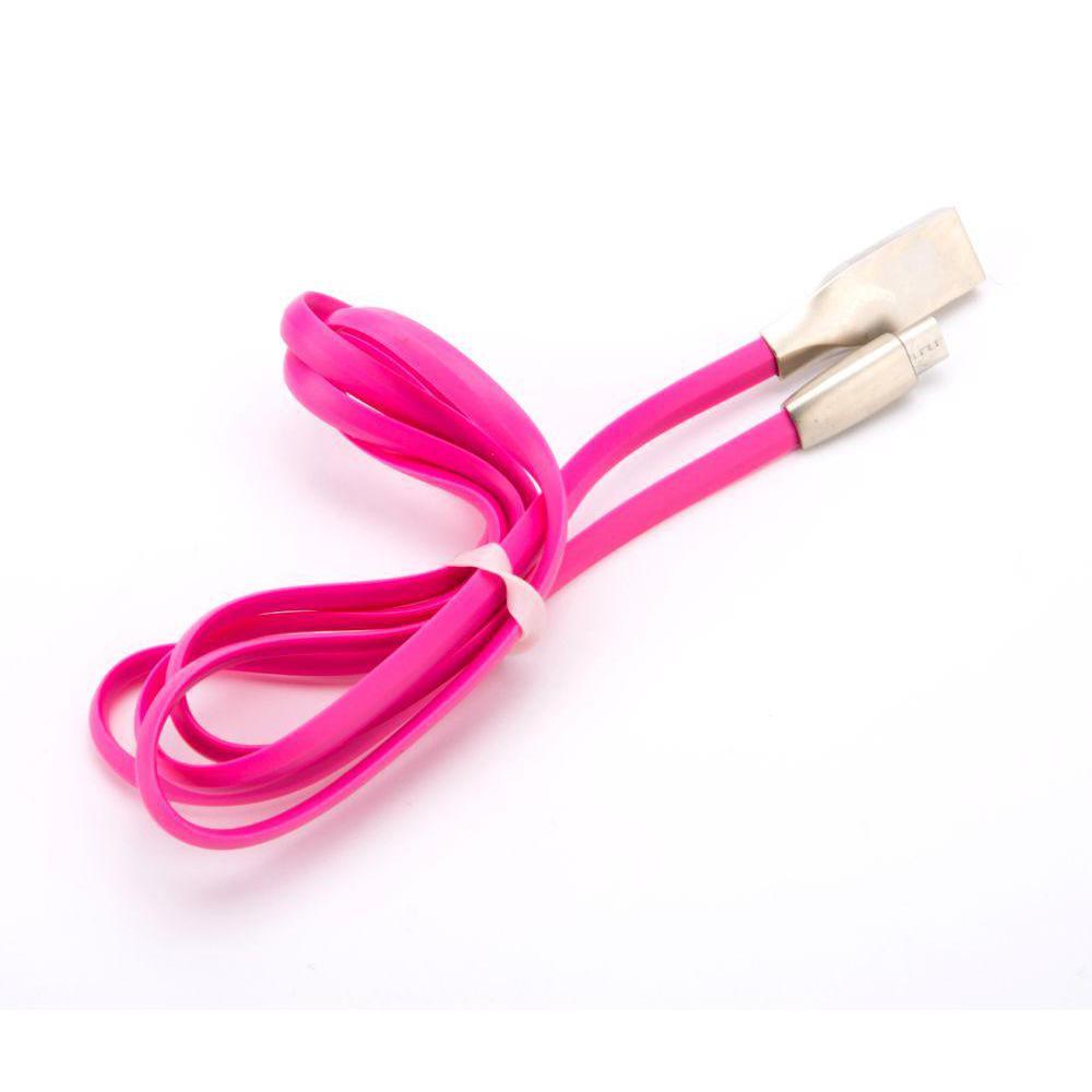 CABLE-167/1 HQ flat  silikon metal Pink