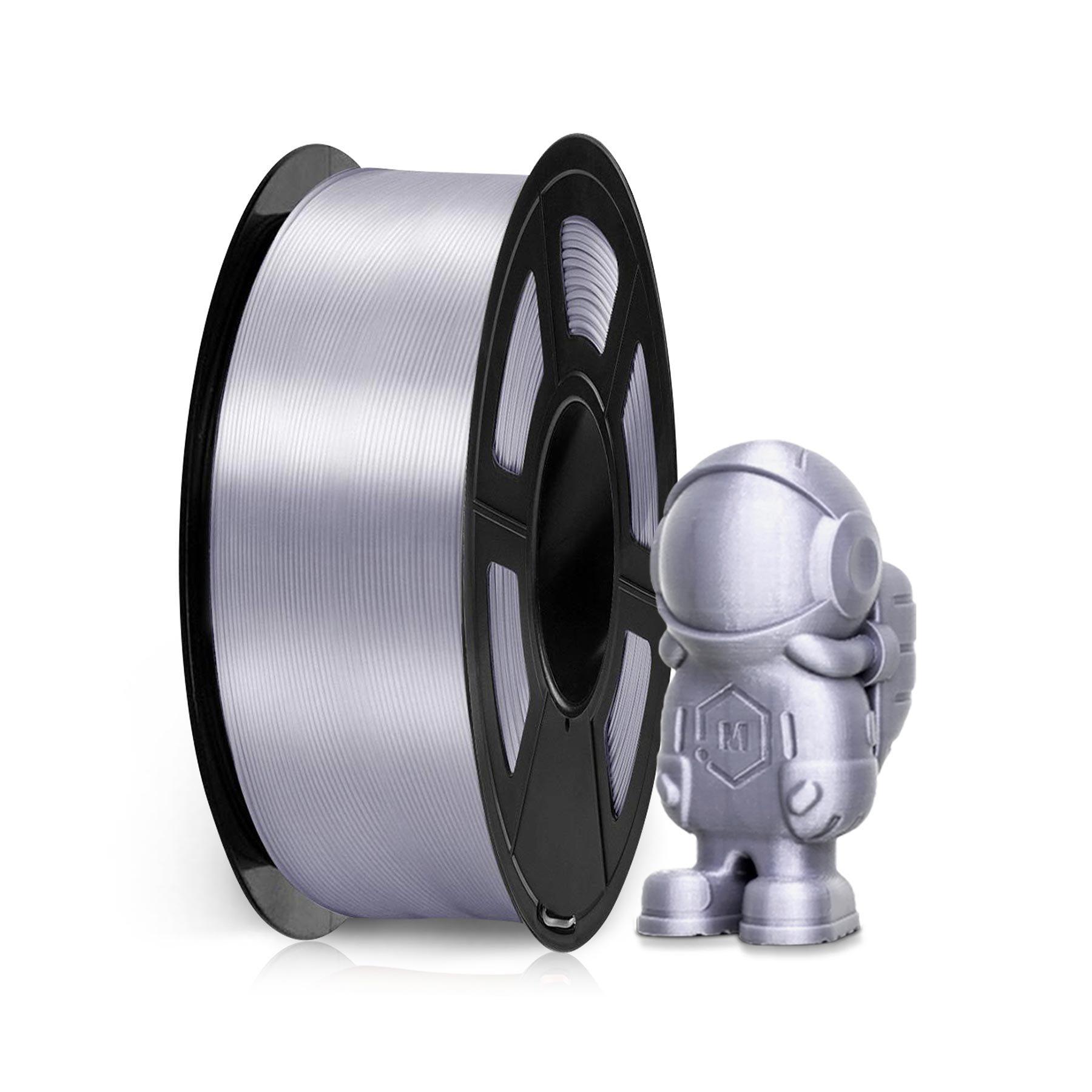Филамент за 3D принтер Silk, PLA+, 1.75 mm, 1 kg, сив | JAR Computers Филамент за 3D принтер Silk, PLA+, 1.75 mm, 1 kg, сив