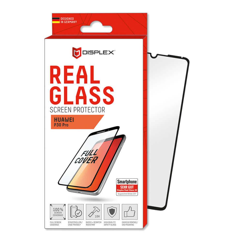 Калено стъклено защитно покритие за дисплея на Huawei P30 Pro - Displex Real Glass 10H Protector 3D Full Cover (черен-прозрачен) | JAR Computers Калено стъклено защитно покритие за дисплея на Huawei P30 Pro - Displex Real Glass 10H Protector 3D Full Cover (черен-прозрачен)