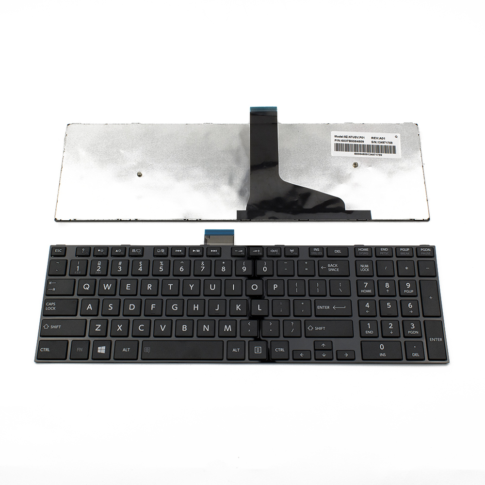 Клавиатура за лаптоп Toshiba Satellite C50 C55 C55D  Черна с Черна Рамка / Black Frame Black | JAR Computers Клавиатура за лаптоп Toshiba Satellite C50 C55 C55D  Черна с Черна Рамка / Black Frame Black