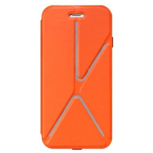 Кожен калъф и поставка за iPhone 6 Plus, iPhone 6S Plus - SwitchEasy Rave Folio Case (оранжев) | JAR Computers Кожен калъф и поставка за iPhone 6 Plus, iPhone 6S Plus - SwitchEasy Rave Folio Case (оранжев)