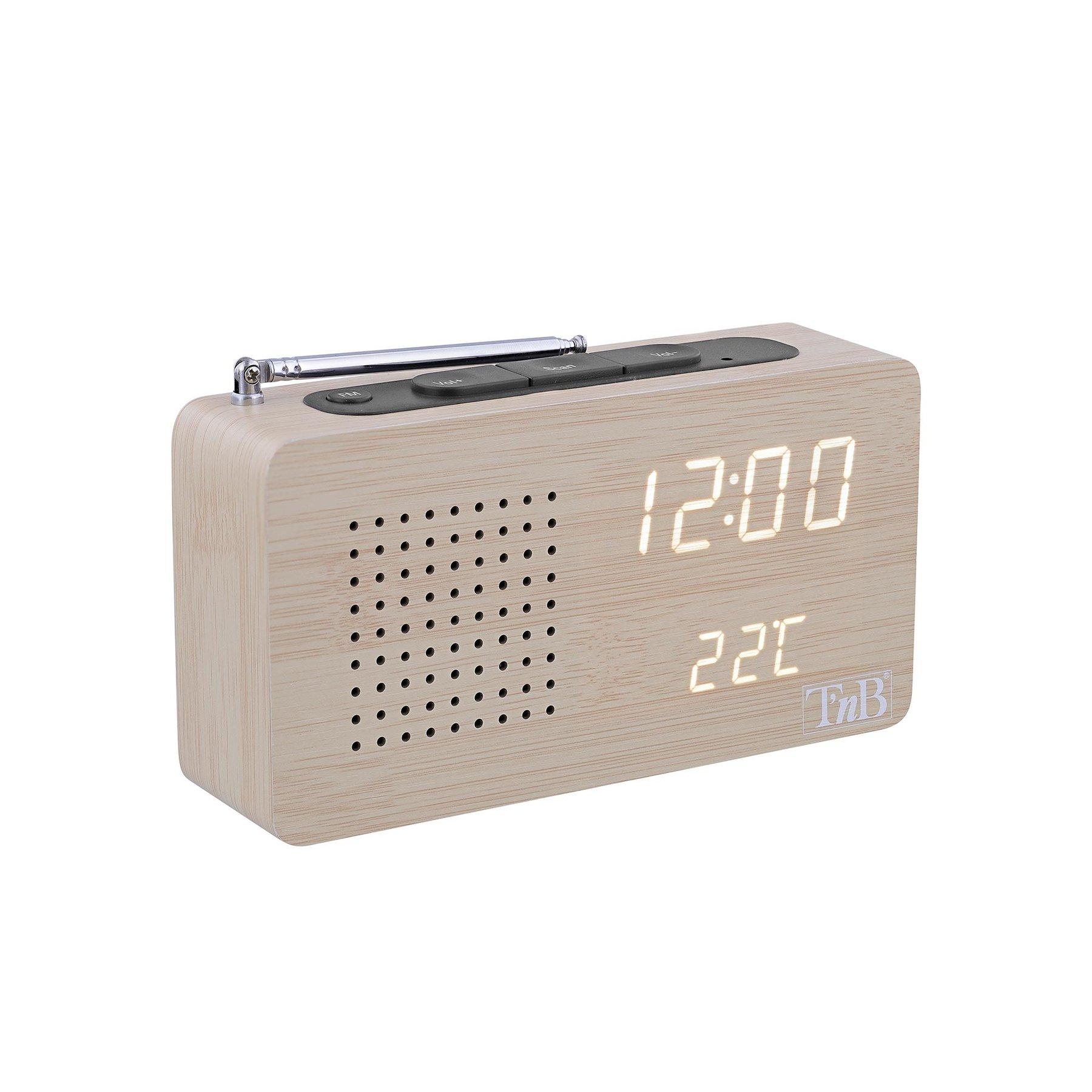 Радио часовник TNB Joy Woody, електронен, LED | JAR Computers Радио часовник TNB Joy Woody, електронен, LED