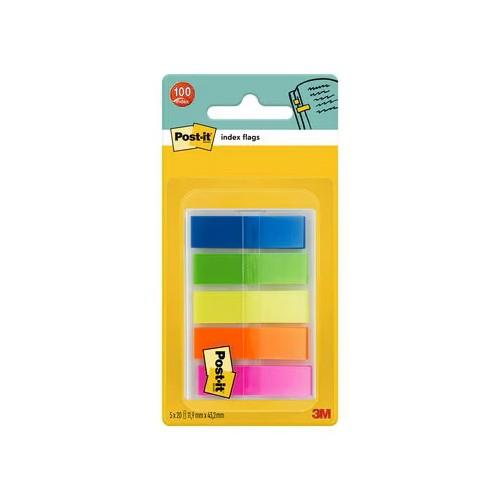 Самозалепващи индекси Post-it Translucent, PVC, 11.9х43.2 мм, 5x20 л., микс, неонови | JAR Computers Самозалепващи индекси Post-it Translucent, PVC, 11.9х43.2 мм, 5x20 л., микс, неонови