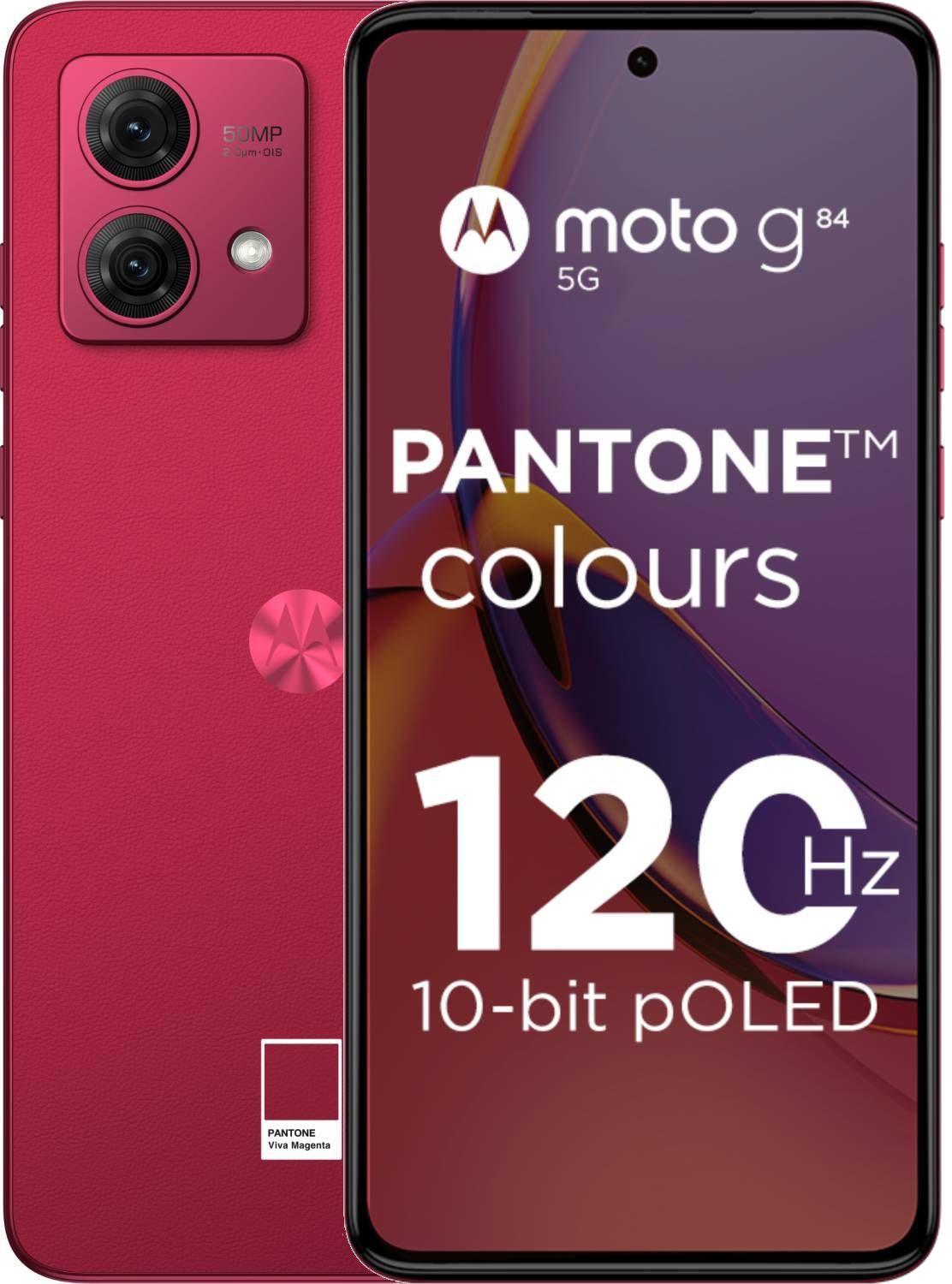 Смартфон GSM MOTOROLA G84 MAGENTA 6.50 ", 256 GB, RAM 8 GB, 50+8 MP, 5G - PAYM0042PL