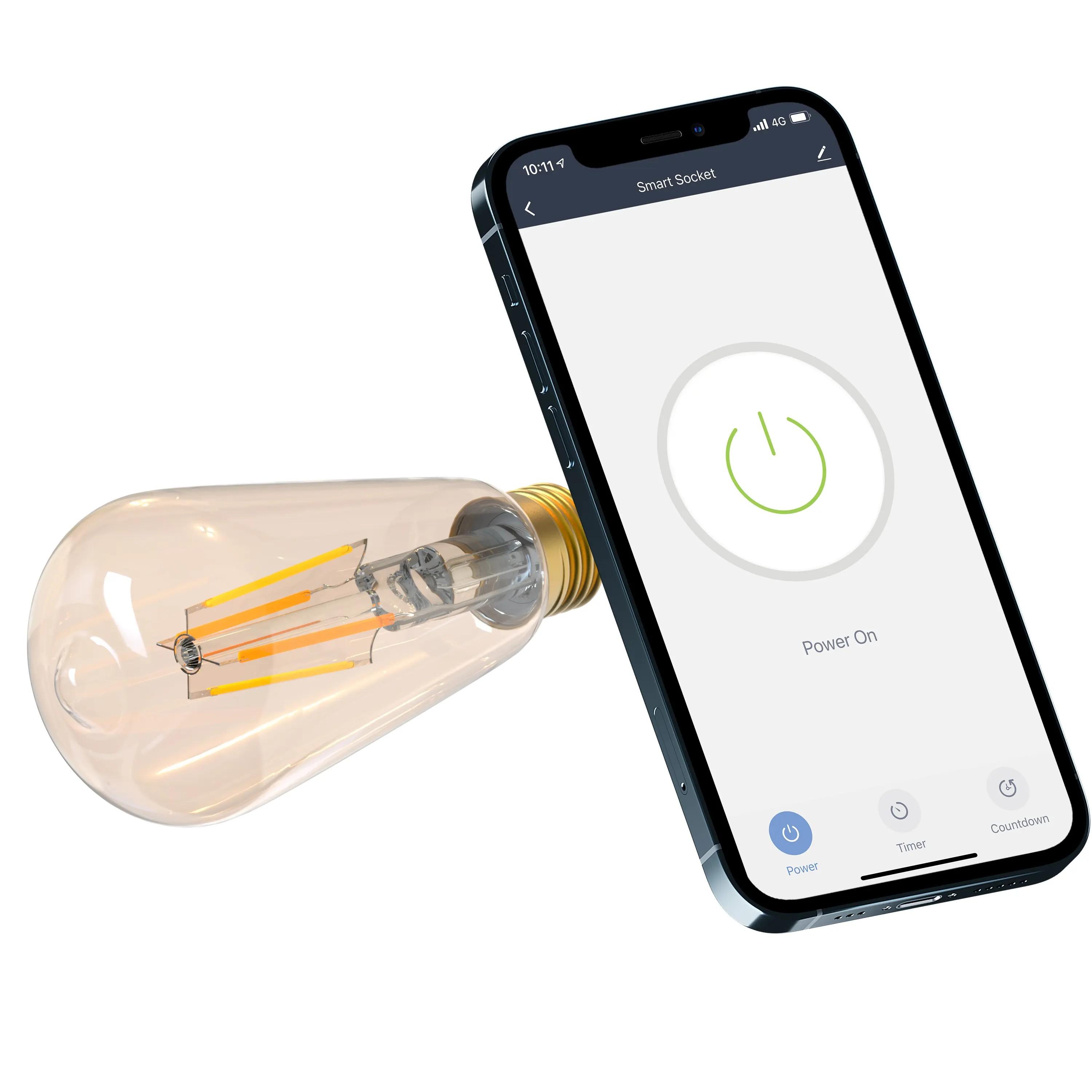 Tellur TLL331191 Wi‑Fi Smart крушка с нажежаема жичка E27, 6 W, опушена, регулируема бяла/топла светлина | JAR Computers Tellur TLL331191 Wi‑Fi Smart крушка с нажежаема жичка E27, 6 W, опушена, регулируема бяла/топла светлина