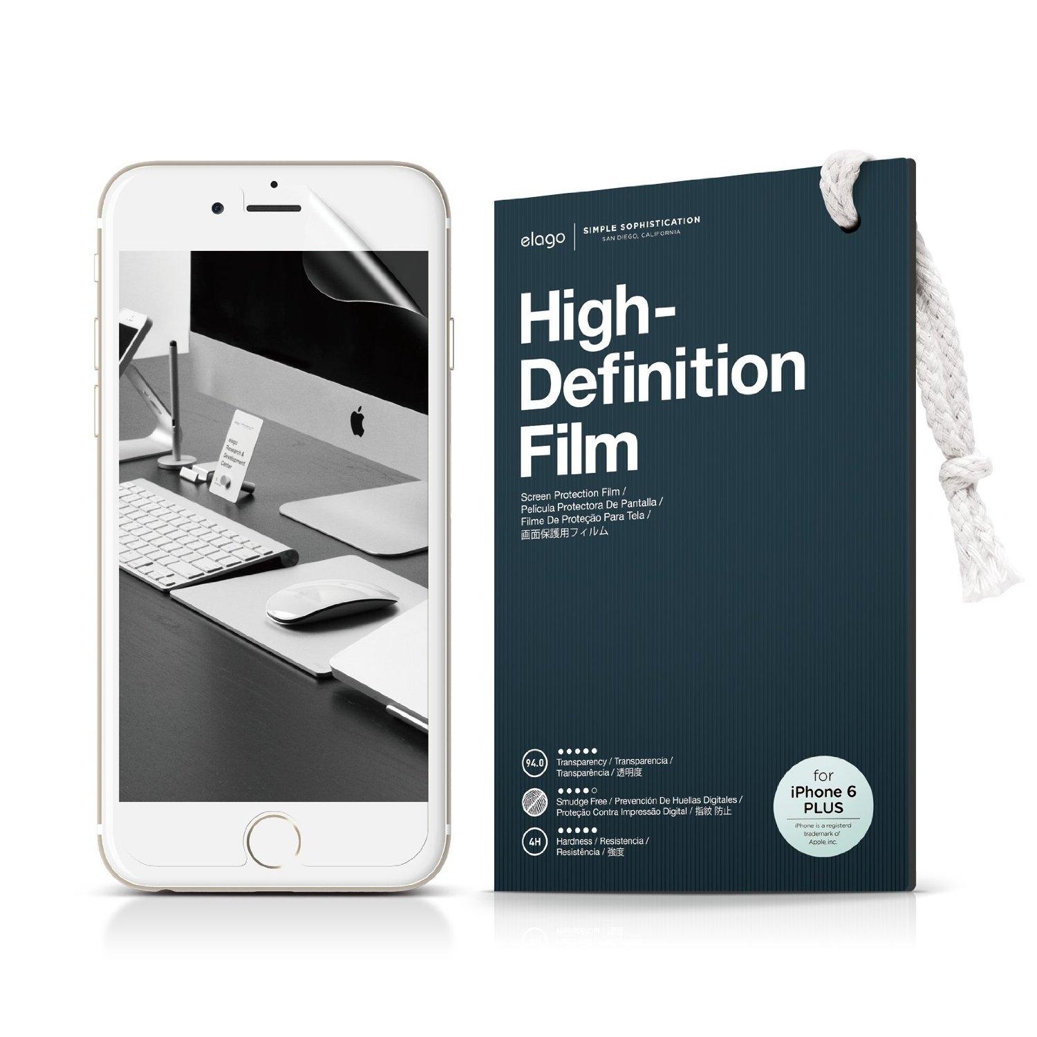 Уникално защитно покритие за дисплея на iPhone 6 Plus, iPhone 6S Plus - Elago HD Professional Film (два броя) | JAR Computers Уникално защитно покритие за дисплея на iPhone 6 Plus, iPhone 6S Plus - Elago HD Professional Film (два броя)