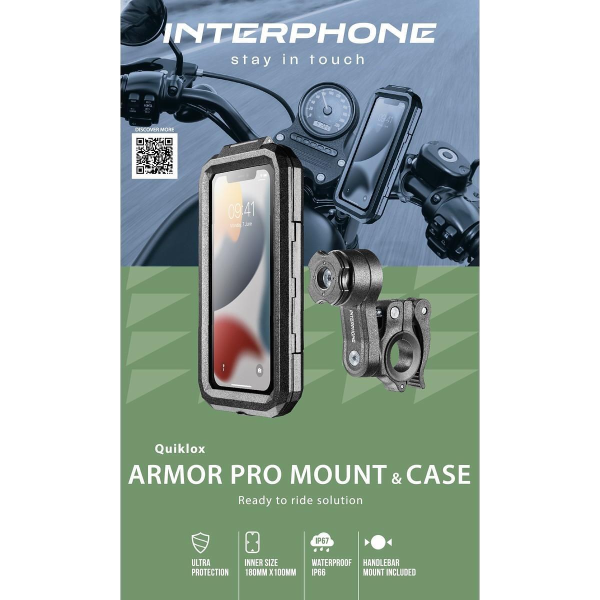Универсален калъф за телефон и стойка за мотор Armor Pro | JAR Computers Универсален калъф за телефон и стойка за мотор Armor Pro