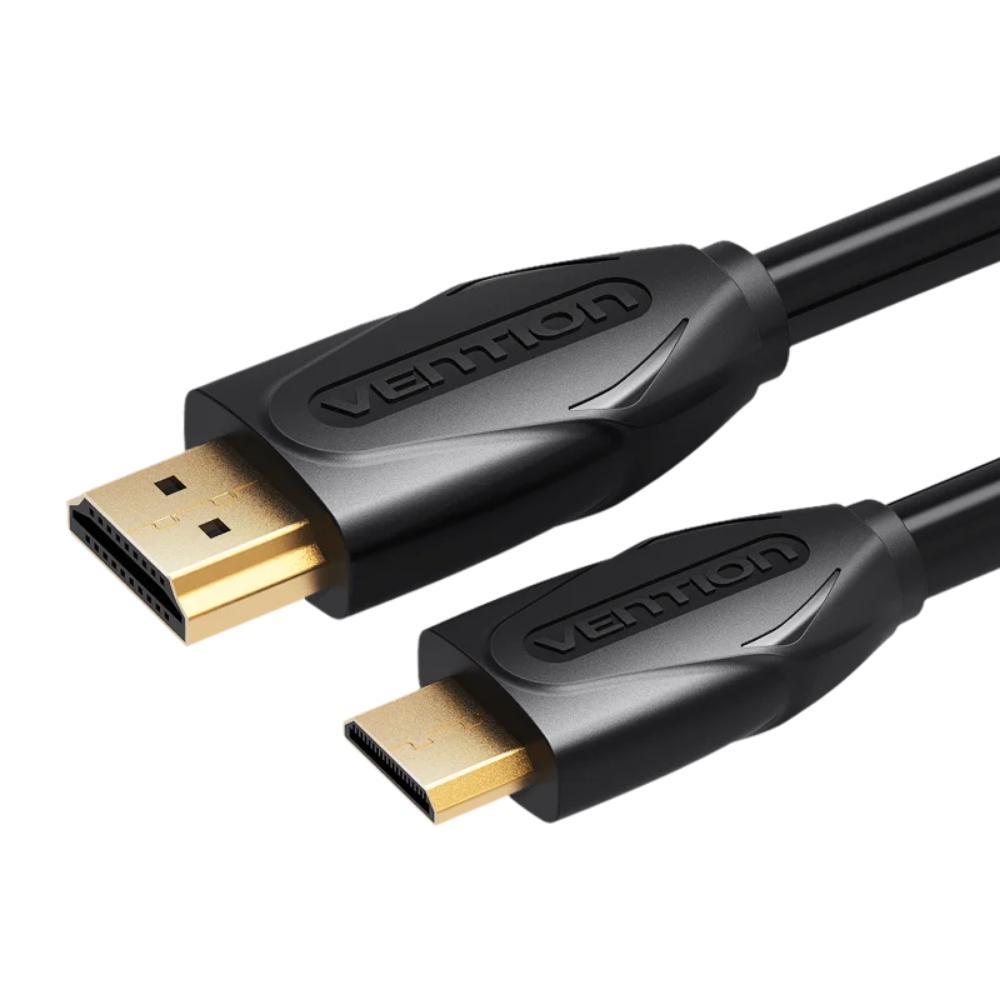 VENTION Mini HDMI to HDMI Cable 1.5M Black (VAA-D02-B150) (VENVAA-D02-B150) | JAR Computers VENTION Mini HDMI to HDMI Cable 1.5M Black (VAA-D02-B150) (VENVAA-D02-B150)