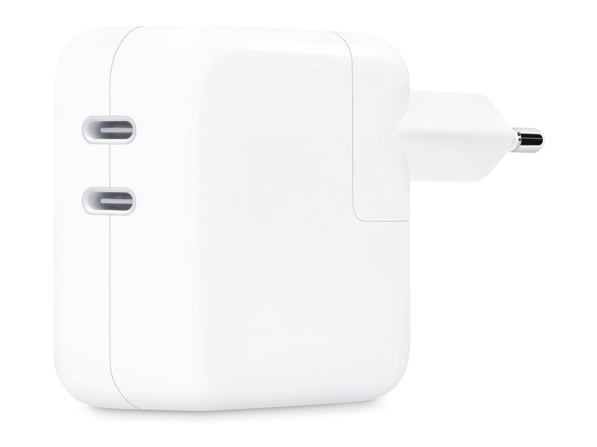 Зарядно устройство Apple Power supply unit 35W 2xUSB-C / MW2K3ZM/A White - PN MW2K3ZM/A | JAR Computers Зарядно устройство Apple Power supply unit 35W 2xUSB-C / MW2K3ZM/A White - PN MW2K3ZM/A