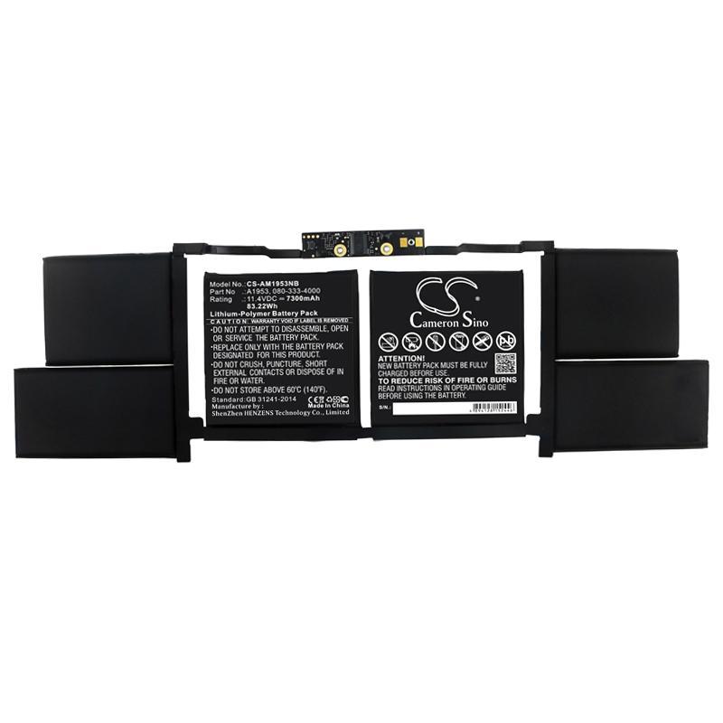 Батерия за лаптоп Apple MacBook Pro 15 inch TOUCH BAR A1990 2019 A1953  LiPo 11.4V 7300mAh CAMERON SINO