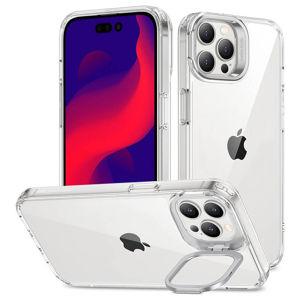 ESR Classic Kickstand Case - хибриден кейс с висока степен на защита за iPhone 14 Pro (прозрачен) 