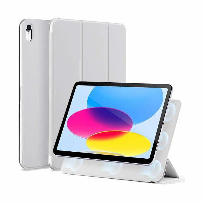 ESR Rebound Magnetic Case - магнитен полиуретанов калъф с поставка за iPad 10 (2022) (бял)