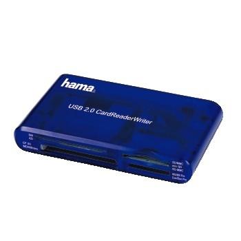 Hama USB CardReaderWriter 35in1 четец на карти Син | JAR Computers Hama USB CardReaderWriter 35in1 четец на карти Син