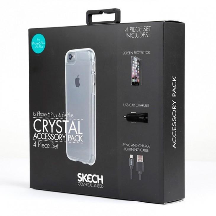 Кейс, зарядно, кабел и покритие за дисплея за iPhone 6, iPhone 6S - Skech Starter Pack 4-in-1 (прозрачен) | JAR Computers Кейс, зарядно, кабел и покритие за дисплея за iPhone 6, iPhone 6S - Skech Starter Pack 4-in-1 (прозрачен)