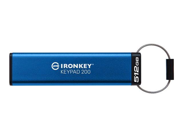 KINGSTON 512GB IronKey Keypad 200 FIPS 140-3 Lvl 3 Pending AES-256 Encrypted