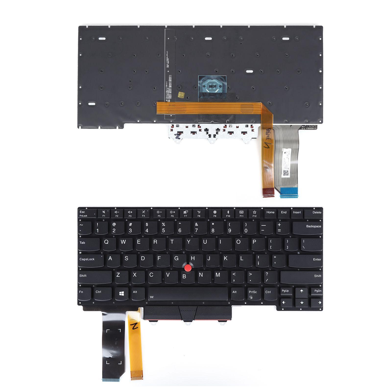 Клавиатура за лаптоп Lenovo ThinkPad E14 Gen 1 1st Gen Черна Без Рамка с Малък Ентър с Подсветка US  | JAR Computers Клавиатура за лаптоп Lenovo ThinkPad E14 Gen 1 1st Gen Черна Без Рамка с Малък Ентър с Подсветка US