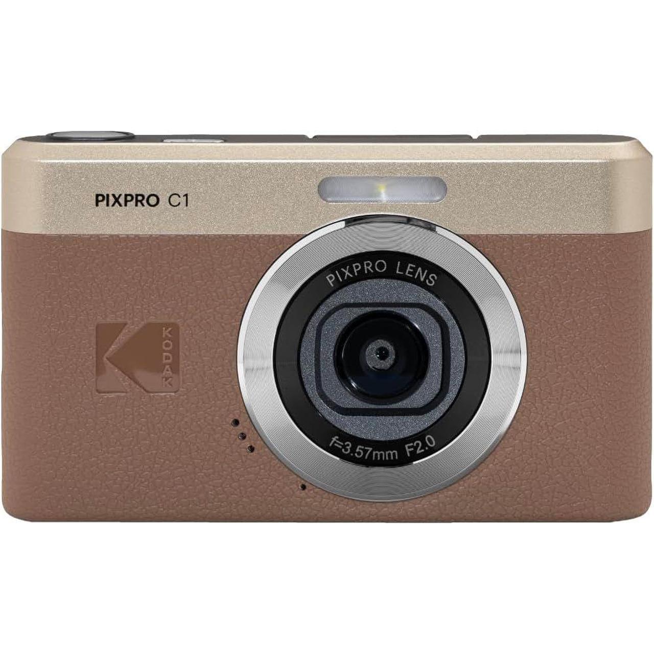 Компактна камера Kodak Pixpro C1 4x Zoom, Кафява | JAR Computers Компактна камера Kodak Pixpro C1 4x Zoom, Кафява