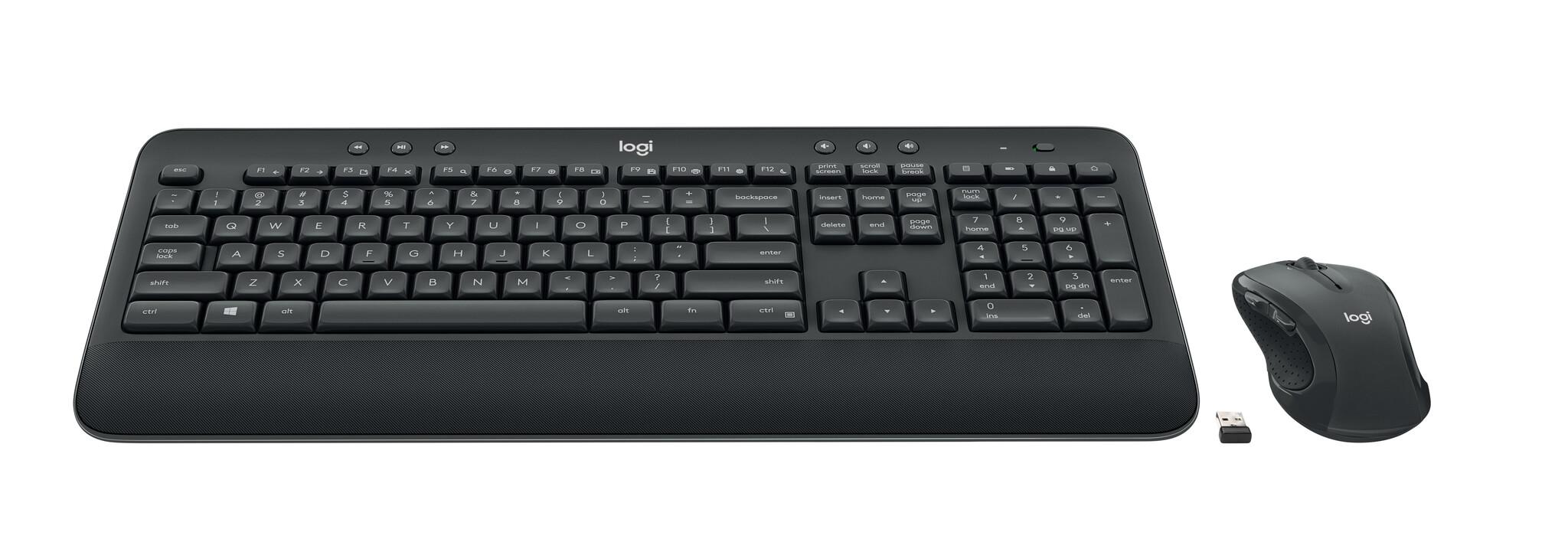 Logitech MK545 Advanced клавиатура Включена мишка Универсален USB QWERTZ Немски Черен