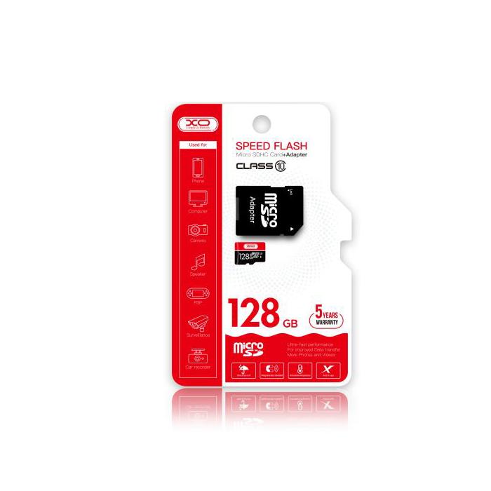 Micro SD 128GB, class 10 + адаптер, XO | JAR Computers Micro SD 128GB, class 10 + адаптер, XO