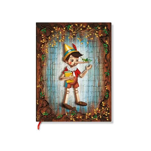 Paperblanks Тефтер Pinocchio, Mini, широки редове, твърда корица, 88 листа
