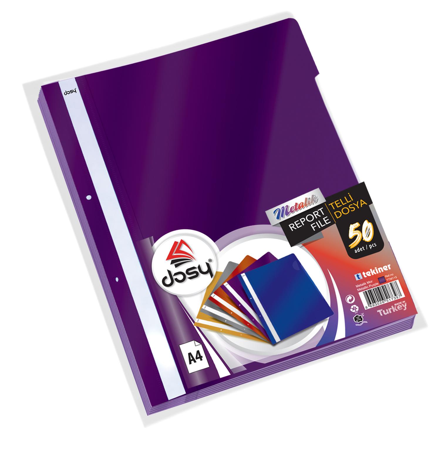 Папка с машинка и перфорация DOSY Metallic A4, PP, 180 mic, лилава | JAR Computers Папка с машинка и перфорация DOSY Metallic A4, PP, 180 mic, лилава
