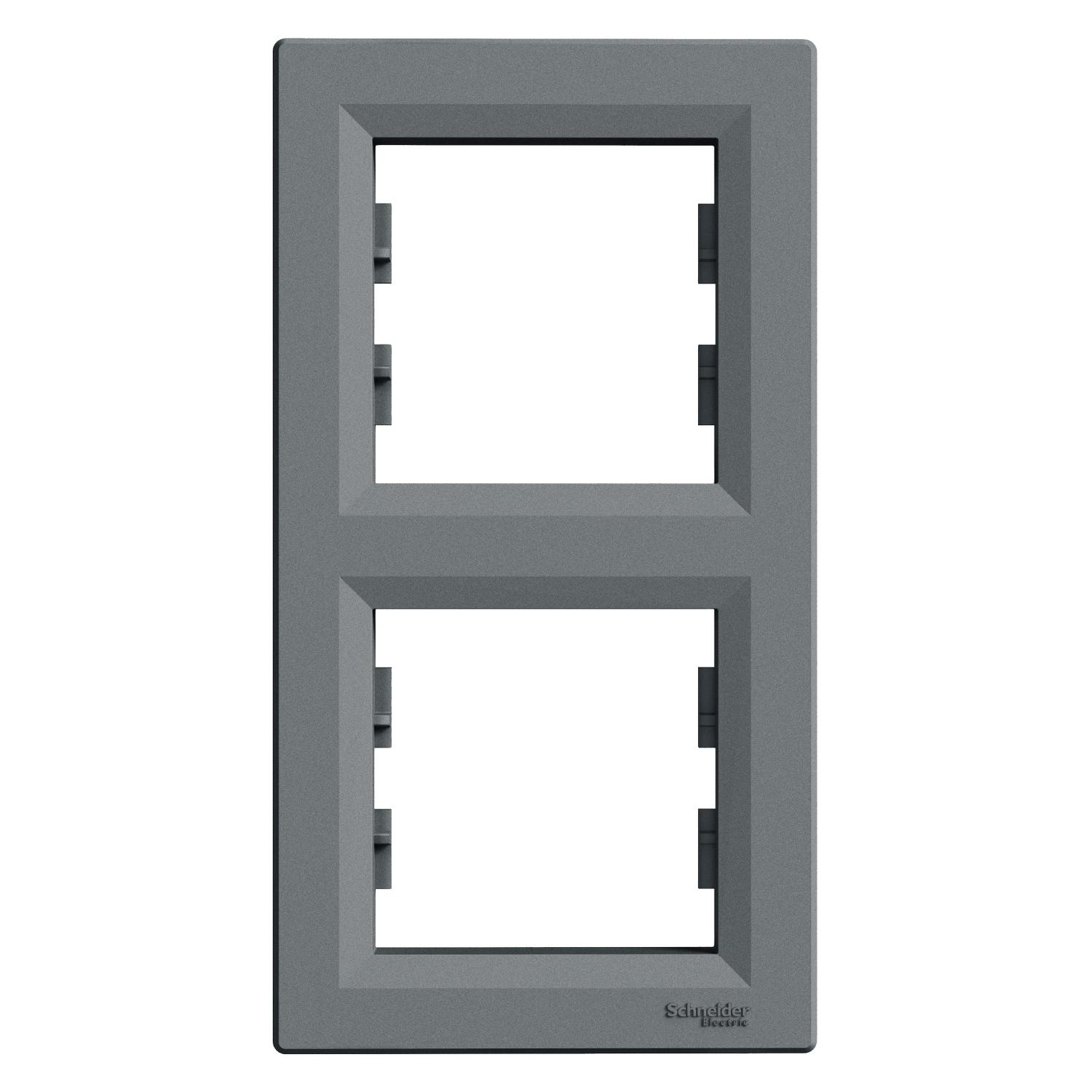 Рамка 2х Стомана вертикална - SCHNEIDER ELECTRIC Asfora EPH5810262 | JAR Computers Рамка 2х Стомана вертикална - SCHNEIDER ELECTRIC Asfora EPH5810262