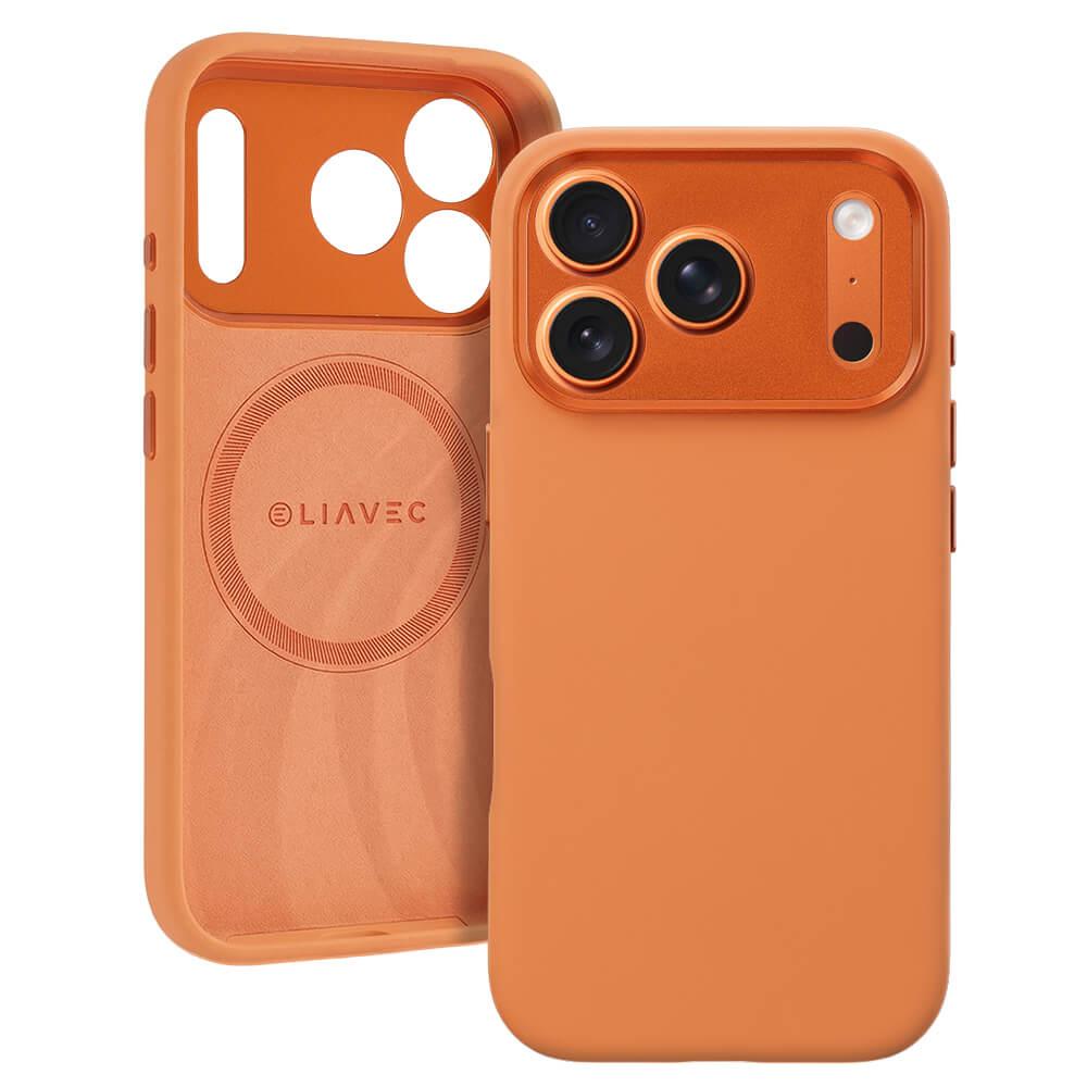 Силиконов (TPU) калъф с MagSafe за iPhone 17 Pro - Liavec Silk Shield Case with Metal Camera Frame (оранжев) | JAR Computers Силиконов (TPU) калъф с MagSafe за iPhone 17 Pro - Liavec Silk Shield Case with Metal Camera Frame (оранжев)