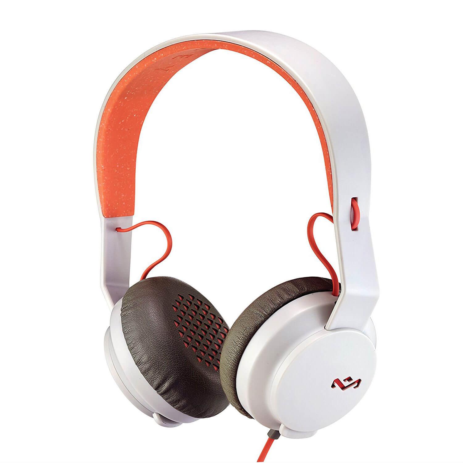 Слушалки за iPhone, iPod и устройства с 3.5 мм изход - The House of Marley The Roar On-Ear Headphones (бял-оранжев) | JAR Computers Слушалки за iPhone, iPod и устройства с 3.5 мм изход - The House of Marley The Roar On-Ear Headphones (бял-оранжев)