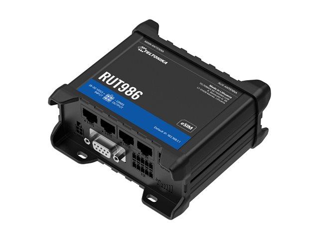 TELTONIKA NETWORKS RUT986 DUAL SIM eSIM 4G/LTE/GNSS RS232/RS485 ETH GLOBAL WiFi Router