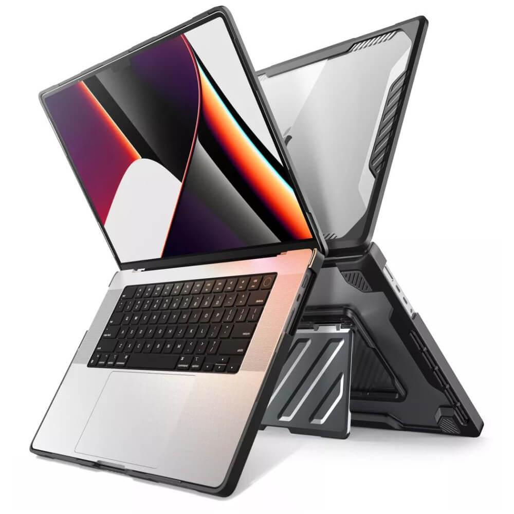 Удароустойчив хибриден кейс с поставка за MacBook Pro 16 M1 (2021), MacBook Pro 16 M2 (2023) - i-Blason SUPCASE Unicorn Beetle Pro Case (черен-прозрачен) | JAR Computers Удароустойчив хибриден кейс с поставка за MacBook Pro 16 M1 (2021), MacBook Pro 16 M2 (2023) - i-Blason SUPCASE Unicorn Beetle Pro Case (черен-прозрачен)